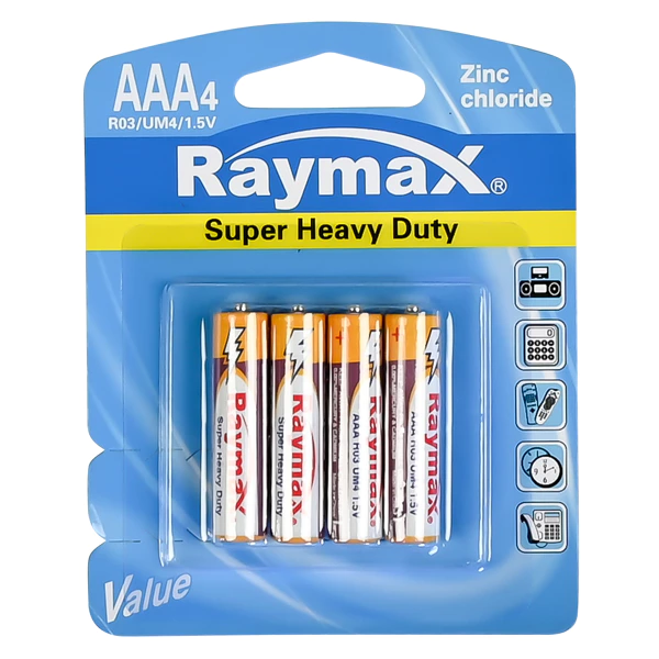[12002] Batterie raymax AAA mini penlite r03 4 pc zinc