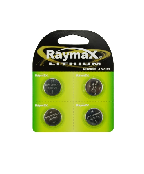 [12014] Button pile cellulaire raymax 3V CR2025 4 pièces l