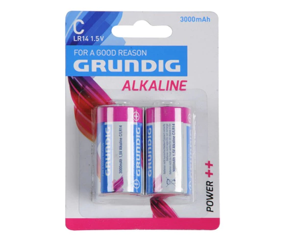 [51670] Grundig Alkaline Piles C, paquet de 2, LR14, 1,5 v