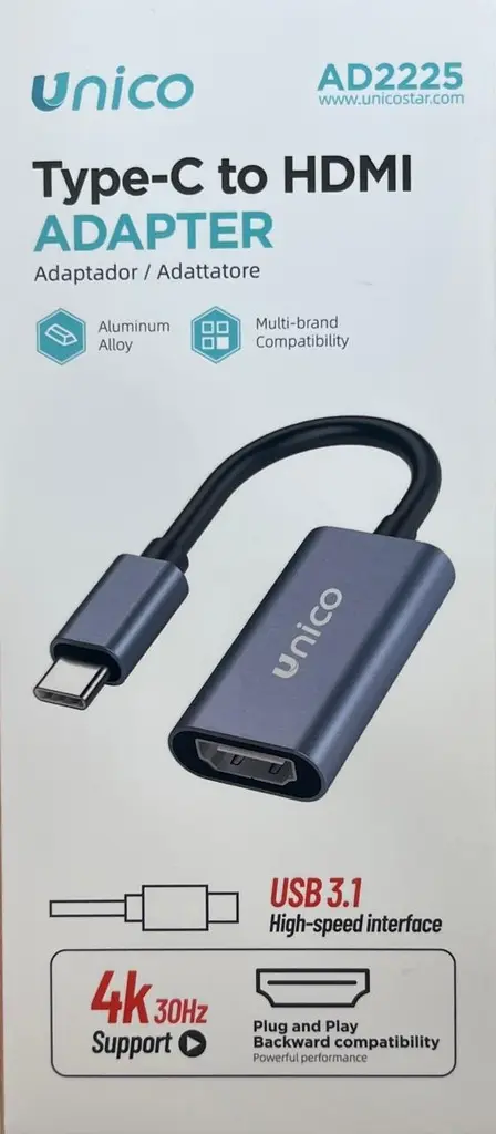 [AD2225] TYPE C male to HDMI female adapter