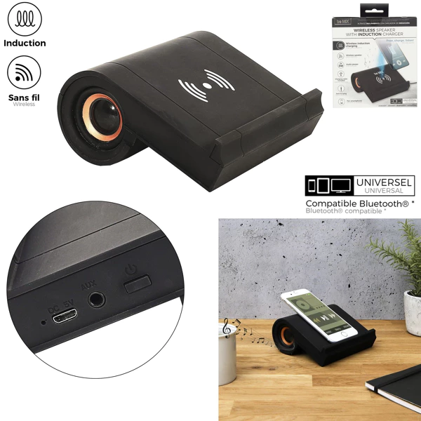 [HT2221] BeMix enceinte sans fil avec chargeur induction