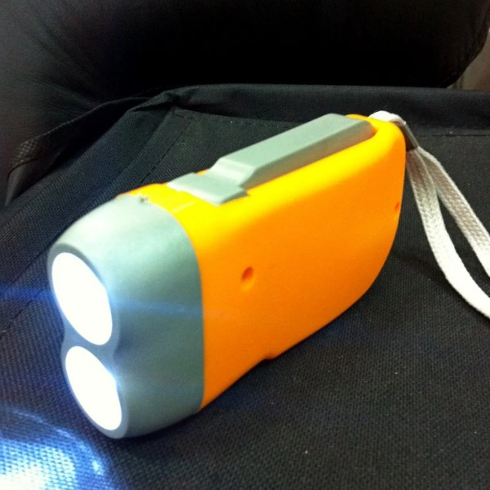 2 LED Dynamo Flashlight