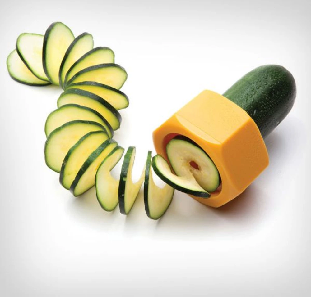 Spiral vegetable sharpener