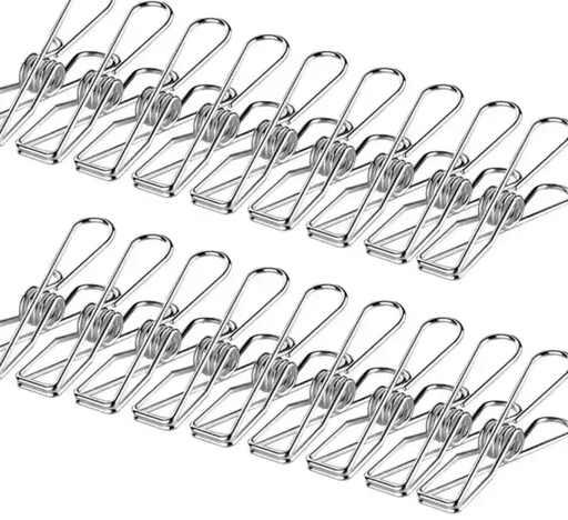 [PINCE30] Pack of 30 Stainless Steel Clothes Pegs 
