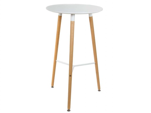 Table haute ronde en bois