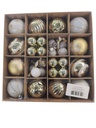 DECORATIONS NOEL BLANC ET DOREES 40PC
