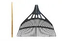 Plastic Leaf Broom Handle 66 cm BLACK