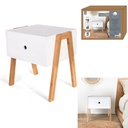 White stackable bedside table