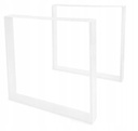 Pieds de table carres 780 × 730 mm – Acier Blanc