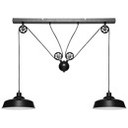 Ezio black metal pendant light L120 cm