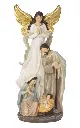 Nativity figurine with angel, Joseph, Mary and Jesus