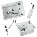 Kitchen or utility sink with ZELVO faucet