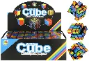 Cube magique 6x6 arc-en-ciel avec présentoir