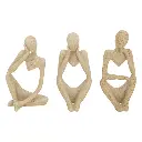 Aby resin women statue (set of 3) H11.5 cm