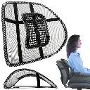 Back support cushion with massage for chair
