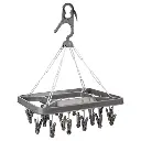 Tumble dryer with clips x26 rectangular – gray