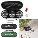 Petanque ball with case, 2 times assorted