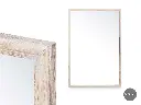 Wall mirror wooden frame 80 x 120 cm natural