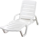 RECLINABLE LOUNGE CHAIR WHITE 1.93m Length