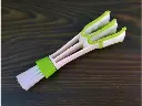 Microfiber brush for cleaning the grills