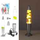 Lava lamp, glass/aluminum, 30 cm / 22 x 16 x 9