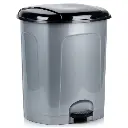 Gray plastic pedal bin 50 l