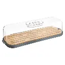 Plastic + bamboo baguette box