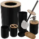 Bathroom accessory set - black