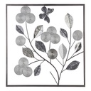 Fiore metal wall decoration 50x50 cm, gray