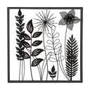 Ella leaf metal wall decor 40x40 cm, black