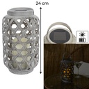 Solar outdoor lamp with candle effect