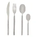 Spiral cutlery 24pcs, silver