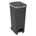 Poubelle à pédale plastique 45 L gris