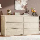 Grande Commode Moderne 6 Tiroirs Natural Wood