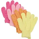 Gants de lavage pour massage corporels-couleur pastels 17x12cm