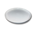 Assiette gris/blanc bord haut D: 10.5"