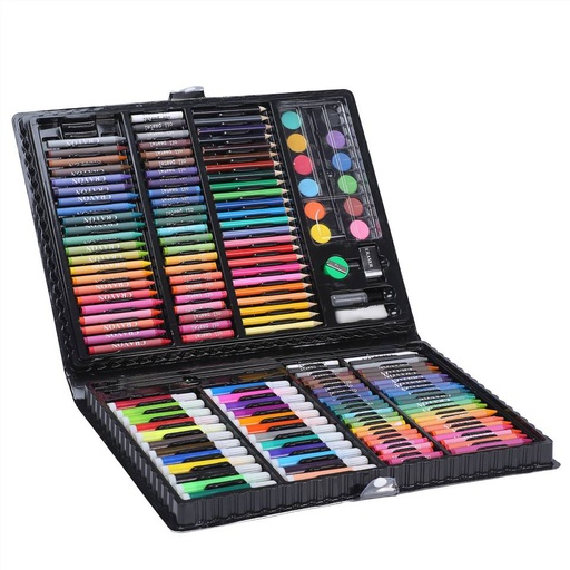 Super kit artistique avec peinture, feutres, crayons de couleurs, pastels...168 pièces.