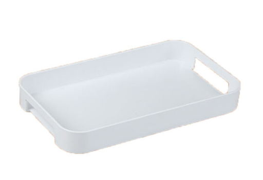[Dessert plate] Petit plateau en plastique blanc, 32L x 19,4l x 4,2H cm